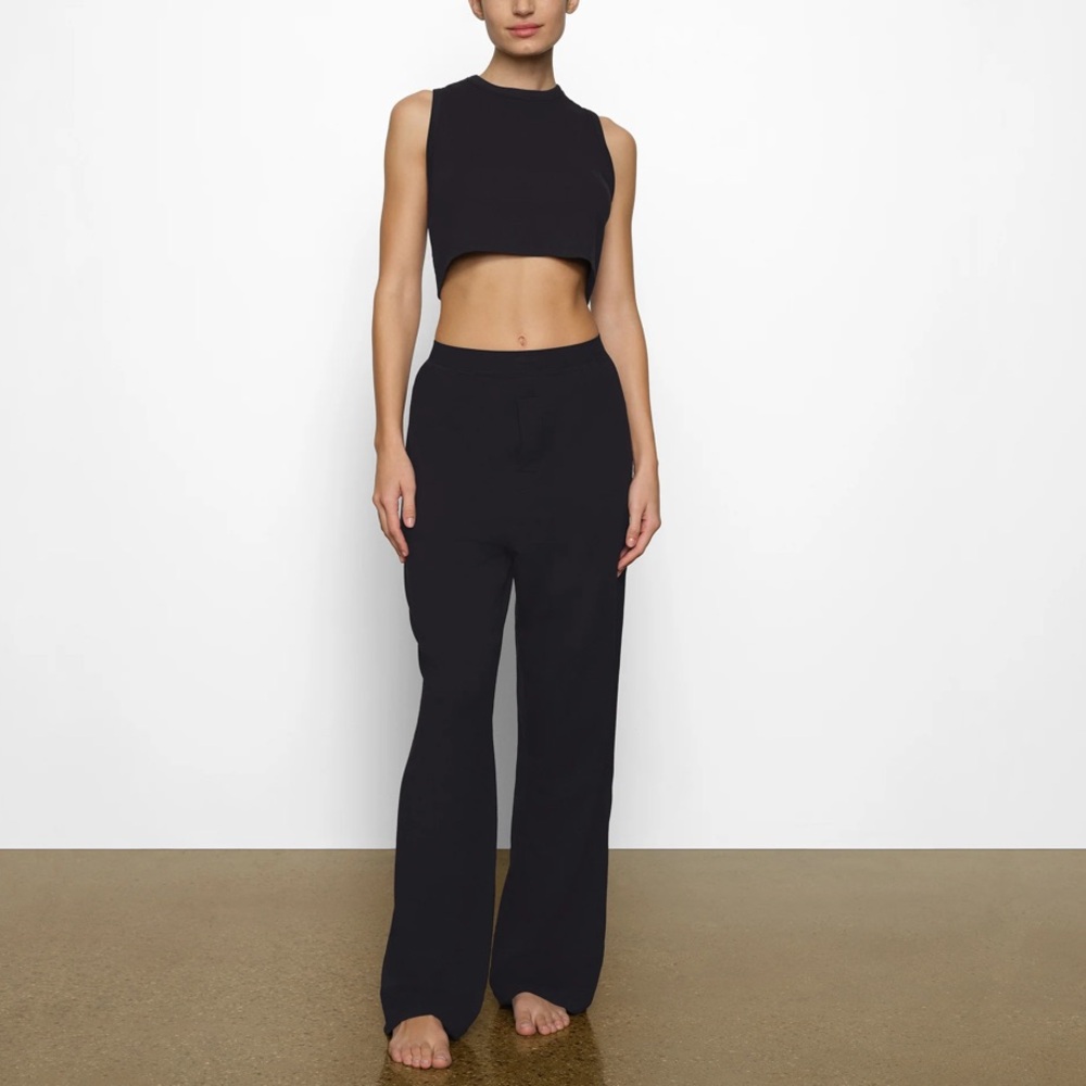 NWT SKIMS Sz 3X Women’s Onyx Black Loose Boyfriend Lounge Sweat Pants Ret $58!